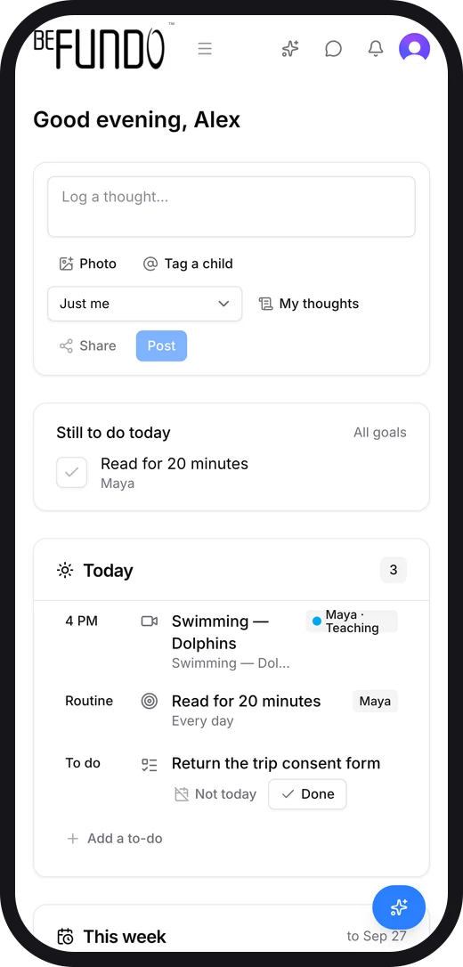The dashboard in a phone's browser